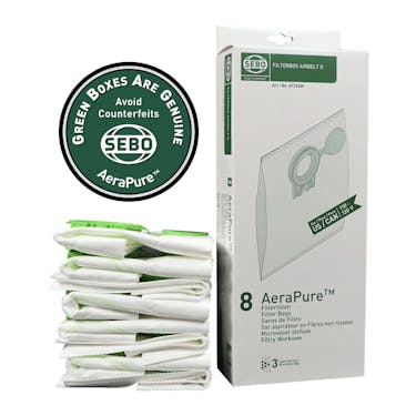 Sebo Genuine Filter Bags (D Type) - Select 8, 16 or 24 Bags