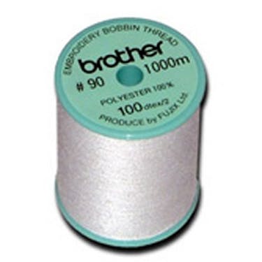 Brother 90wt Embroidery Bobbin Thread - White 1093yds