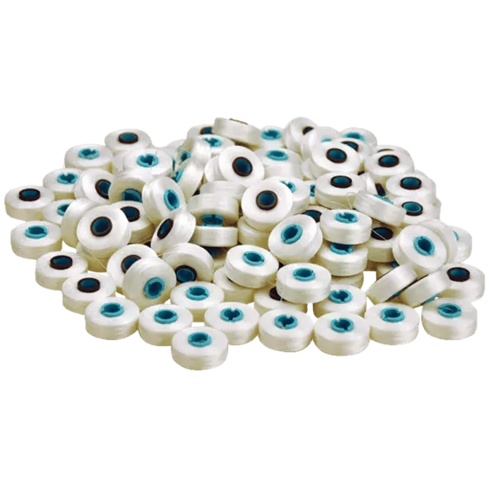 Brother Pre-wound Bobbins with Magnetic Core - 100 pack / White