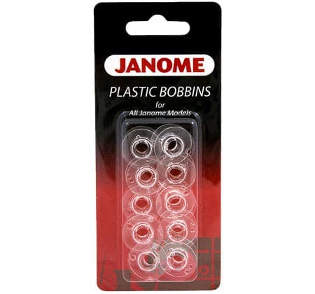 Sewnote 20 Pack Bobbins Made to Fit Janome Sewing and Embroidery Machines, Clear