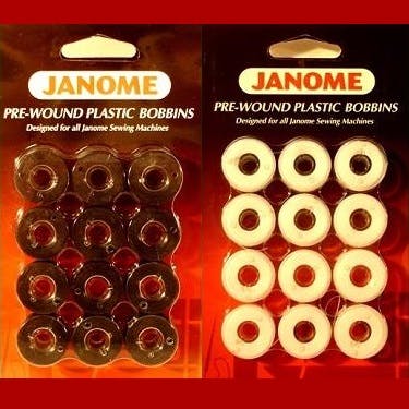 Janome 60wt Packaged Pre-wound Bobbins