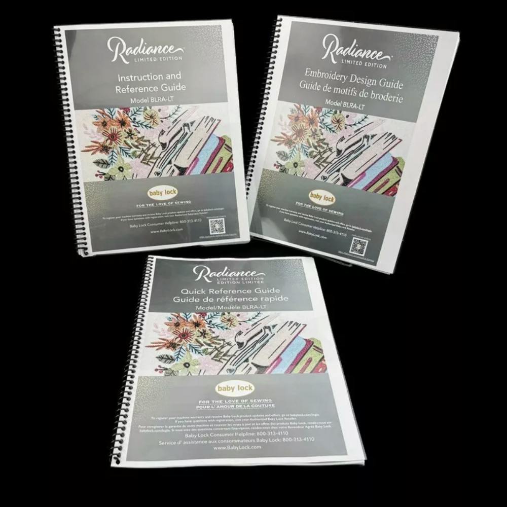 Baby Lock Radiance-Limited BLRA-LT 3 Manual Bundle
