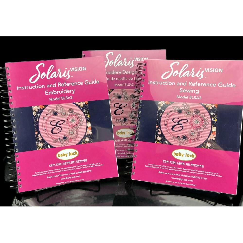 Baby Lock Solaris Vision BLSA3 3 Manual Bundle
