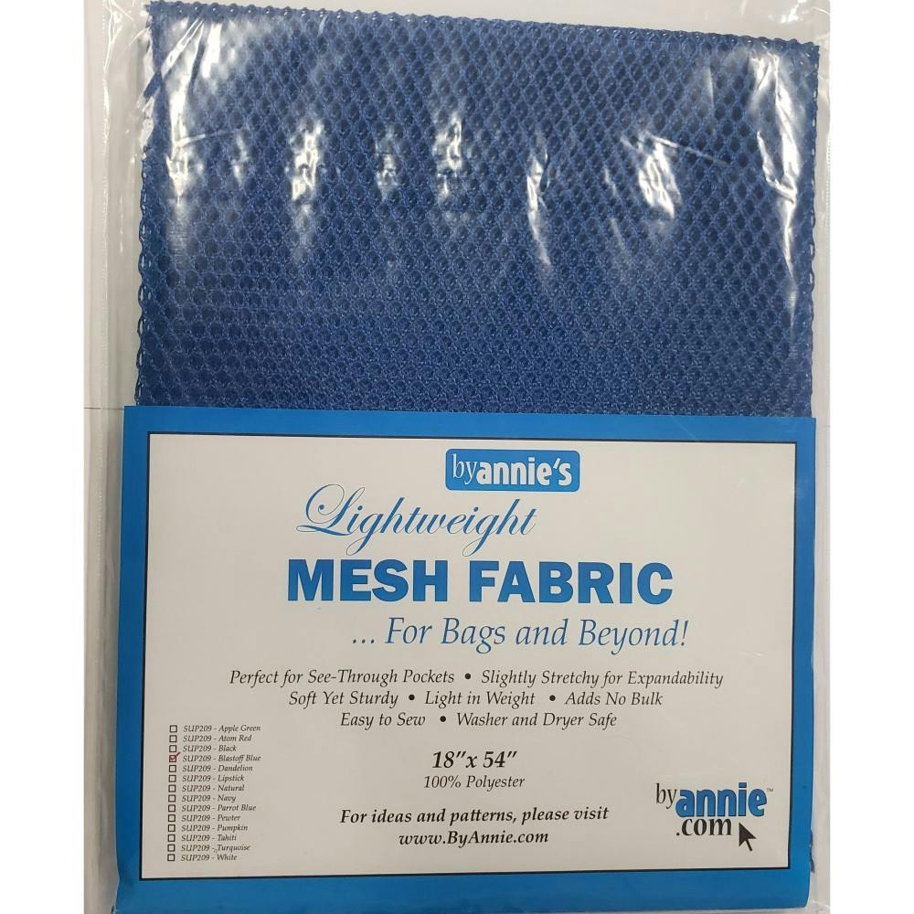 ByAnnie Blastoff Blue Lightweight Mesh Fabric 18