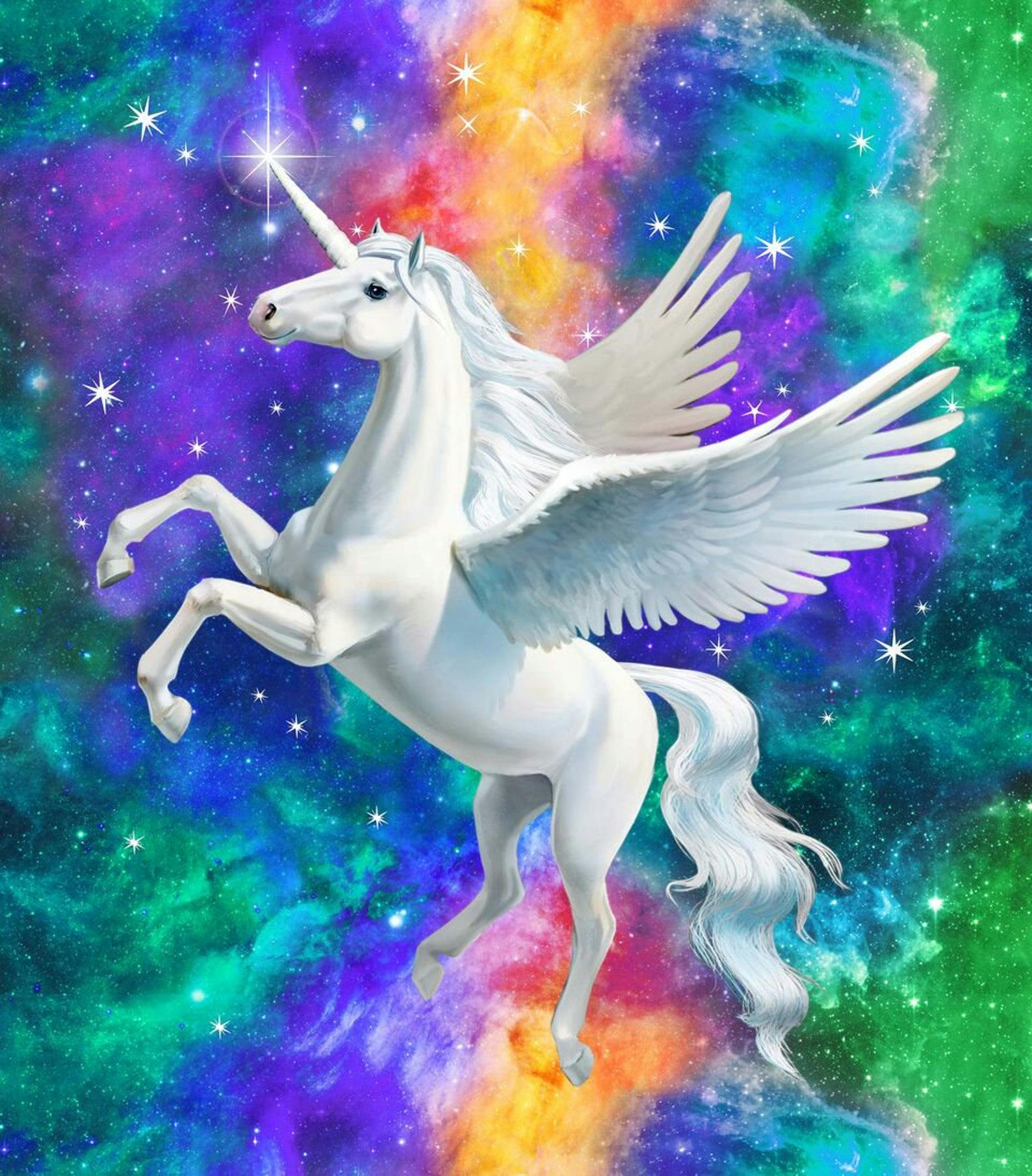 Northcott Artisan Spirit Imagine Unicorn Fabric Panel 44 X 49
