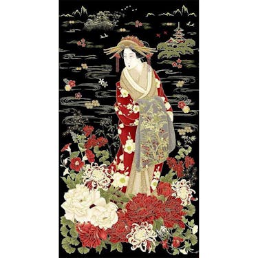Timeless Treasures - Kyoto Garden By Chong-A-Hwang Fabric Panel 24