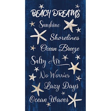Timeless Treasures Beach Dreams Fabric Panel 24