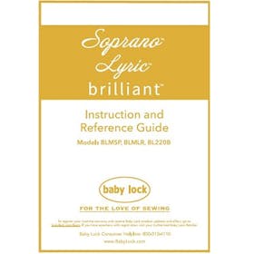 FREE Digital Manuals for Baby Lock Brilliant BL220B - FREE