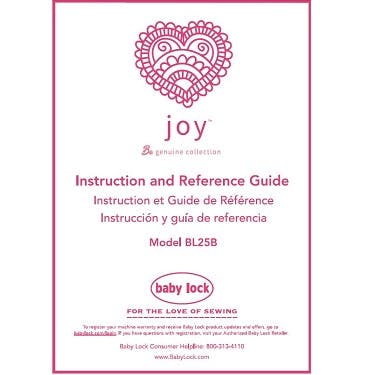 Baby Lock Joy BL25B Instruction Manual