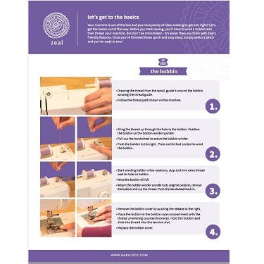Baby Lock Zeal BL35B Basic Instructions