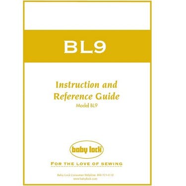 Baby Lock BL9 Instruction Manual