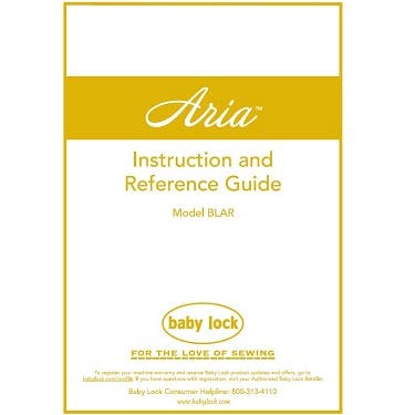 Baby Lock Aria BLAR Instruction Manual