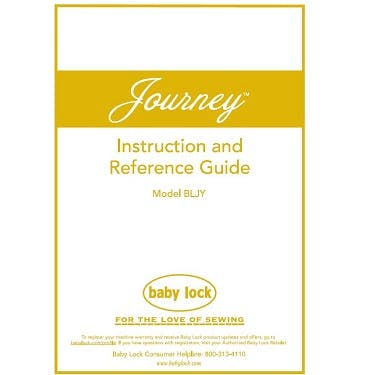 Baby Lock Journey BLJY Instruction Manual
