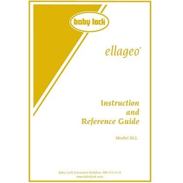 Baby Lock Ellageo BLL Instruction Manual