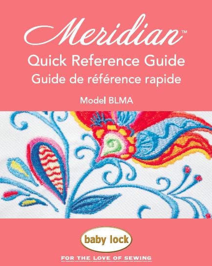 Baby Lock Meridian BLMA Quick Reference Manual