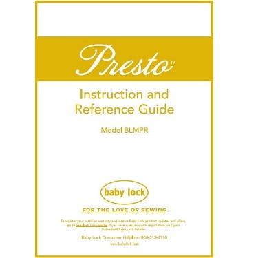 Baby Lock Presto BLMPR Instruction Manual