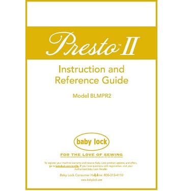 Baby Lock Presto II BLMPR2 Instruction Manual