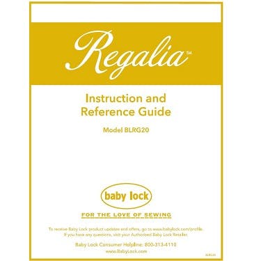 Baby Lock Regalia BLRG20 Instruction Manual
