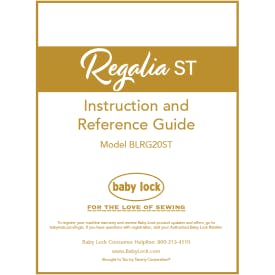Baby Lock Regalia BLRG20ST Instruction Manual