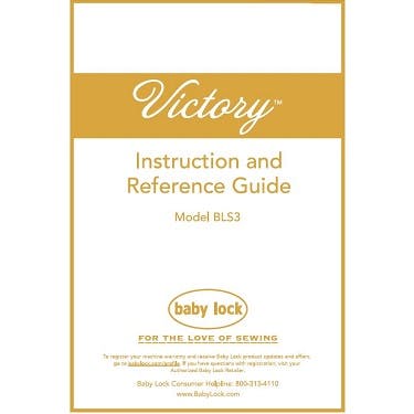 Baby Lock Victory BLS3 Instruction Manual