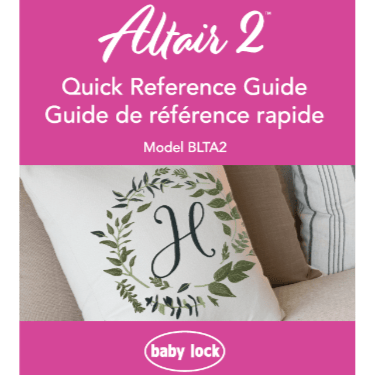 Lock Altair2 BLTA2 Quick Reference Guide
