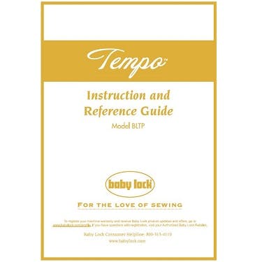 Baby Lock Tempo BLTP Instruction Manual
