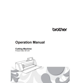 Brother CM550DX ScanNCut Instruction Manual