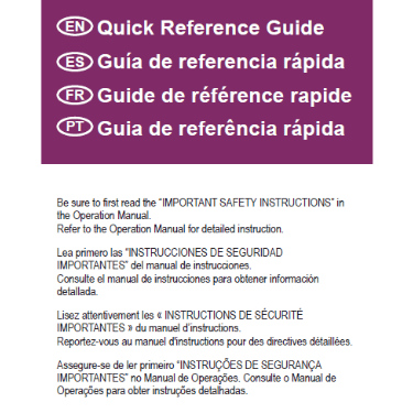 Brother CP100X Quick Reference Guide