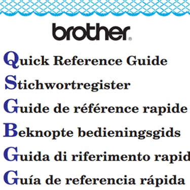 Brother PE540D Quick Reference Guide