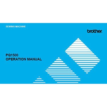 Brother PQ1500 Instruction Manual