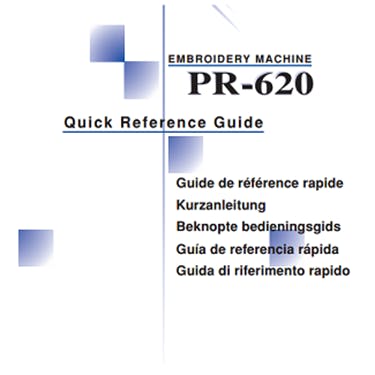 Brother PR620 Quick Reference Guide
