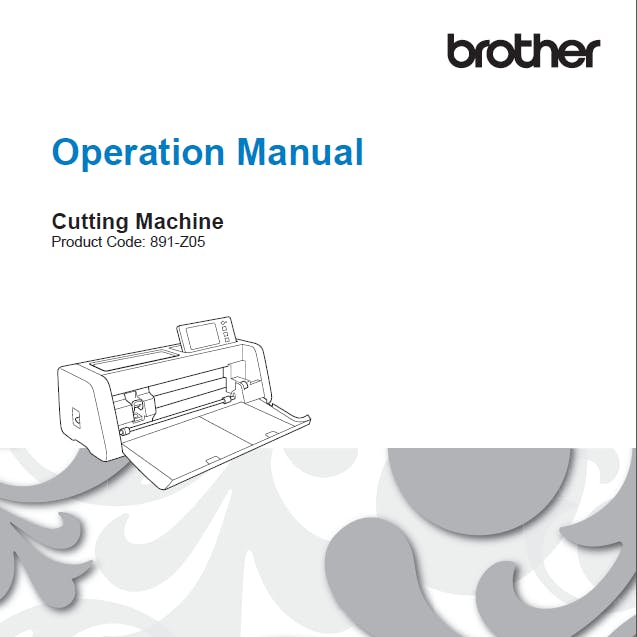 Brother SDX225 ScanNCut Instruction Manual