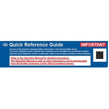 Brother Disney ScanNCut DX Innov-is SDX230D Quick Reference Guide