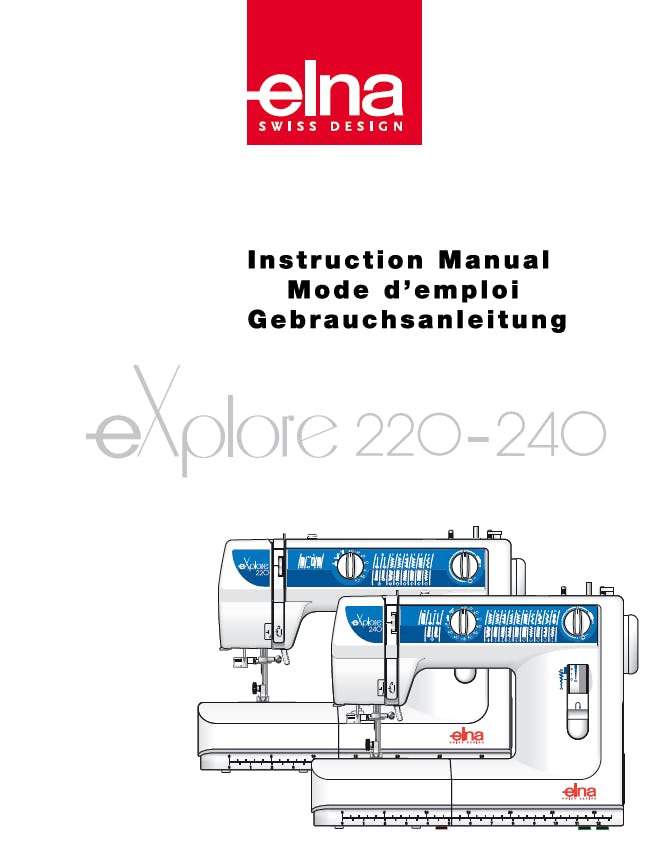 Elna eXplore EL240 Instruction Manual
