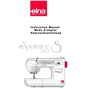 Elna eXperience 540 Instruction Manual