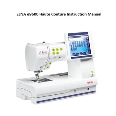 Elna 9600e Instruction Manual