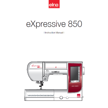 Elna eXpressive 850 Instruction Manual