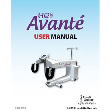 Handi Quilter Avante 2010 Instruction Manual