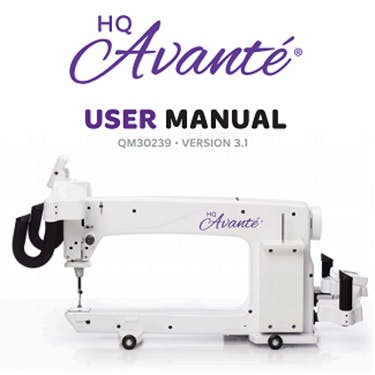 Handi Quilter Avante QM30239 2015 Instruction Manual 3.1