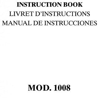 Janome 1008 Instruction Manual