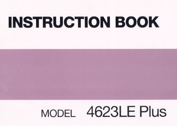 Janome 4623LE Plus Instruction Manual