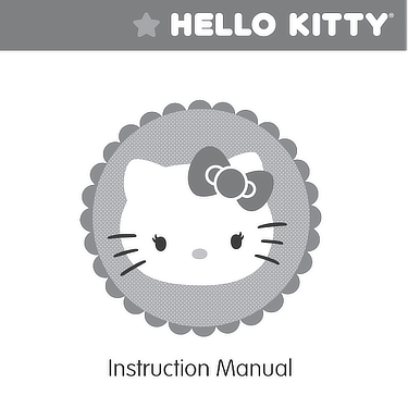 Janome Hello Kitty 15312 Instruction Manual