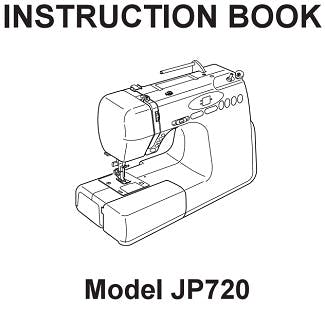 Janome Jem Platinum 720 Instruction Manual