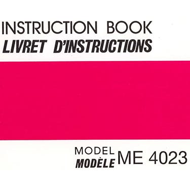 Janome MyExcel 4023 Instruction Manual