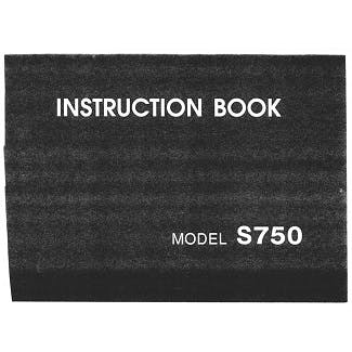 Janome Schoolmate S750 Instruction Manual