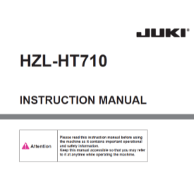 Juki HZL-HT710 Instruction Manual
