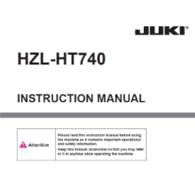 Juki HZL-HT740 Instruction Manual