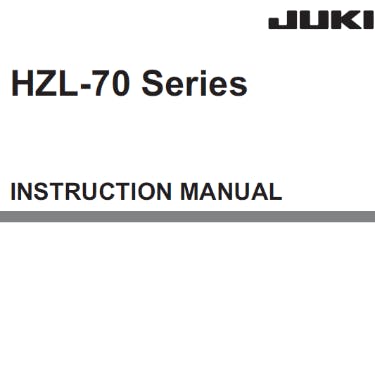 Juki HZL-70HW-A Instruction Manual