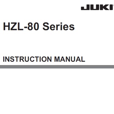 Juki HZL-80HP-A Instruction Manual