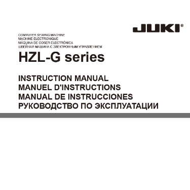 Juki HZL-G Series Instruction Manual
